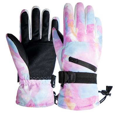 China OEM Non-slip Windproof Waterproof Ski Gloves Winter Waterproof Snowboard Insulate Touch Screen Warm Cold Weather Women Gloves for sale