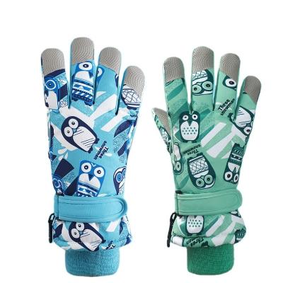 China Factory OEM Winter Professional Motorcycle Non-slip Windproof Waterproof Skiing Children Skiing Gloves Warmly for sale