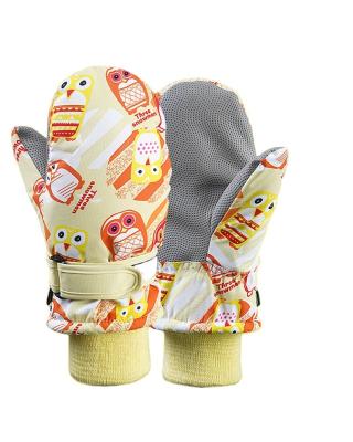 China Hot Selling Women Windproof Non-slip Waterproof Windproof Ski Children Gloves Winter Snowboard Cute Kids Leather Cheap Custom for sale