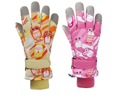 China Wholesale OEM Non-slip Direct Winter Windproof Waterproof Ski Children Gloves For Skiing and Snowboarding for sale