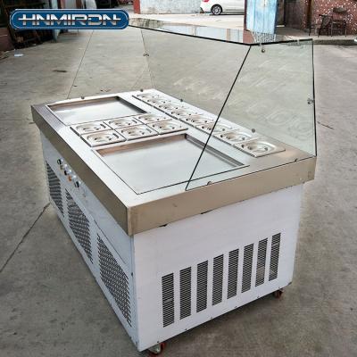 China Ice Cream Pan Machine Commercial Cold Plate Ice Cream Fried Ice Cream Roll Machine for sale