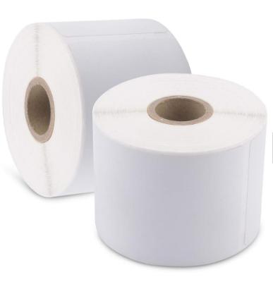 China Barcode Customize 4 x 6 Inch Thermal Label Roll Pure White Label Sticker for sale