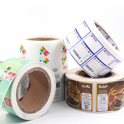 China Waterproof Custom Roll Printing Adhesive Product Design Printing Labels Stickers for sale