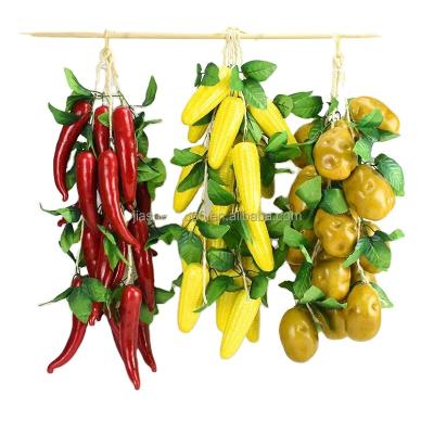 China High Quality Home Artificial Plant Hanging Moss Pastoral Decoration Party Kitchen Room Props Fruit Shot Pendant for sale