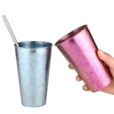 China Viable High Quality Pure Titanium Drinking Life Coffee Cup Juice Cup Beer Ice Flower Titanium Cup for sale