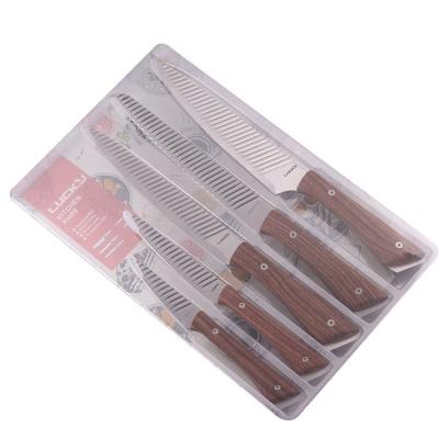 China Sustainable Top Selling Gift Box Packing 5 Pieces Full Stainless Steel Flavor Kitchen Knives for sale