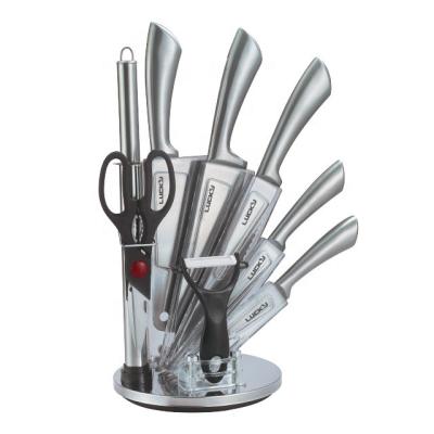 China Professional Chef Knife Sustainable 9PCS Stainless Steel Kitchen Set for sale