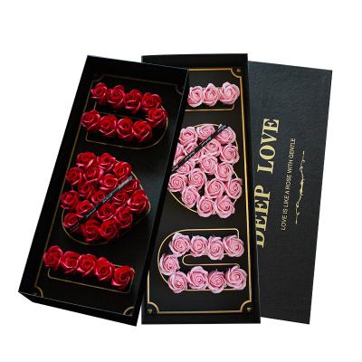 China Handmade wholesale valentines day roses box i love you with soap roses in it for mothers day for sale