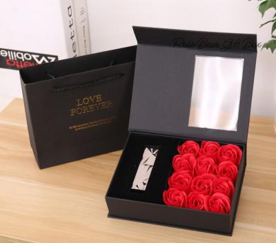 China 2021 New Product Ideas Party 2022 Valentines Day Birthday Gift Eternal Forever Rose Artificial Soap Roses In Box For Girlfriend for sale