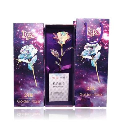 China Fashional Wholesale 24k Gold Foil Plated Rose Gold Dipped Rose with led for Valentine's Day Mother's Day Gift Birthday Wedding Love Gift for sale