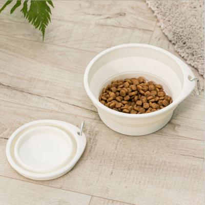 China Hot Selling Folding Pet Bowl Travel Silicone Pet Bowl Automatic Collapsible Driver Collapsible Pet Bowl for sale