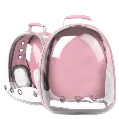 China Breathable Outdoor Travel Space Capsule Pet Cage Transparent Pet Carrier Cover for sale