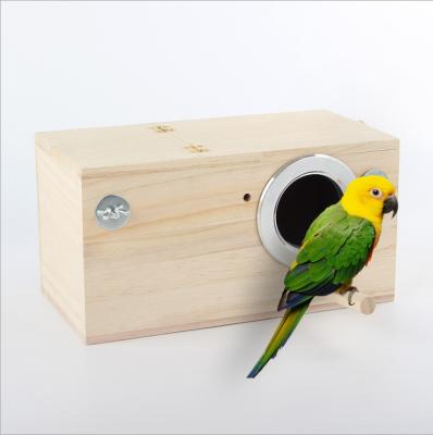 China Breathable Wholesale Wooden Bird Houses Breeding Bird Cage for sale