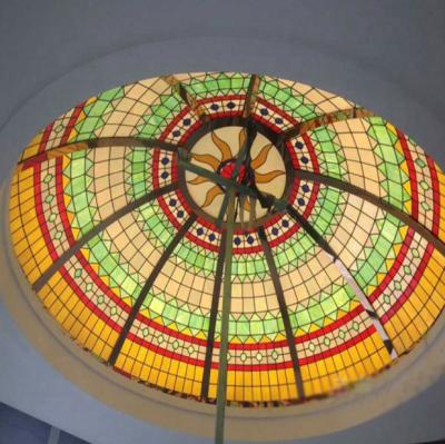 China Court custom stained glass ceiling dome for sale