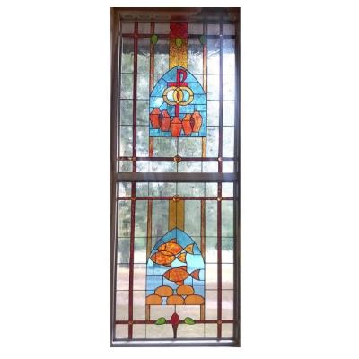 China Traditional Christian Church Stained Glass Panel For Church Window for sale