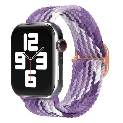 China Breathable Nylon Straps For Apple Strap Woven Loop Nylon Band For iWatch Series 6 5 4 Apple Smart Watch Strap 44mm 40mm 38mm for sale