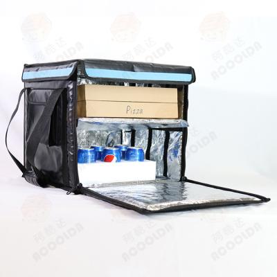 China 500D Large PVC Waterproof Food Delivery Black Hot Bag for sale