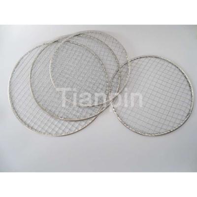 China 2021 Easily Cleaned Customize Logo Stainless Steel Barbecue BBQ Grill Grills Grate Net Wire Sharpening Mesh Net for sale