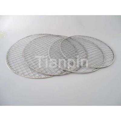 China Easily Cleaned Customize Logo Stainless Steel Barbecue BBQ Grill Grates Grate Net Wire Sharpening Mesh Net for sale