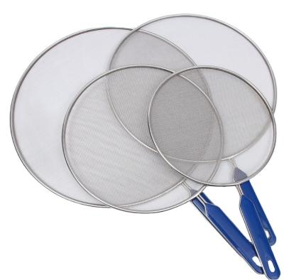 China Viable Kitchen Accessories Set Hot Selling Amazon Stainless Steel Oil Splatter Screen For Frying Pan / Splatter Guard For Cooking for sale