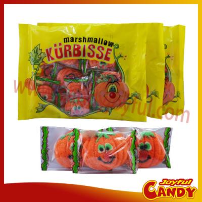 China Natural Candy Halloween Pumpkin Light Marshmallow Bagged Candy for sale