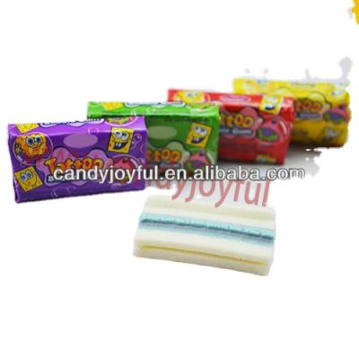 China Low Sugar Bubble Jelly Sandwich Kids Square Gum for sale