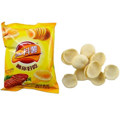 China Wholesale Hot Selling Normal Chinese Fries Chips Bottom Price Fried Snack Puffed Fast Food 22g Food for sale