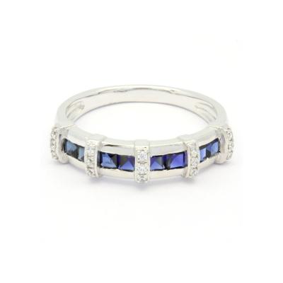 China Wholesale Fashion Natural Sapphire Diamond Classic Ring For Women Birthday Gift CLASSIC for sale