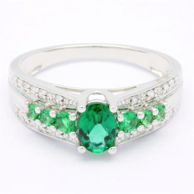 China CLASSIC 18K 14K 9K Emerald Diamond Luxury Jewelry Fashion Rings natural for women gift for sale