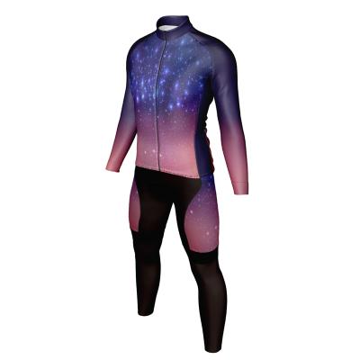 China OEM/ODM Breathable Logo Winter Long Sleeve Professional Cycling Suit Mountain Bike Racing Suit for sale