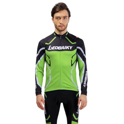 China Breathable Custom Cycling Jersey Mens Cycling Wear Long Sleeve Jersey Set for sale