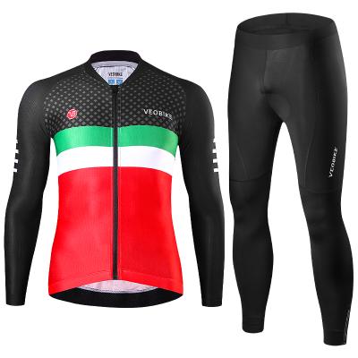 China Long Sleeve Cycling Jersey Kit Team Long Sleeve Breathable Mountain Bike Cycling Clothing Cycling Set for sale