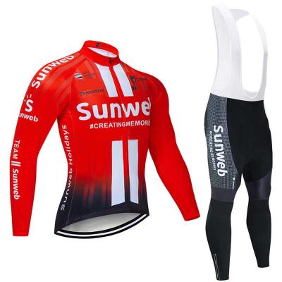 China Bestselling Breathable Fashionable Custom Quick-drying Good Elasticity Long Sleeve Bib Bicycle Racing Dress Sets Suits for sale