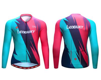 China Hot Selling High Quality Cycling Tops Breathable Cycling Jersey Long Sleeve SBS Zipper Cycling Fabric for sale