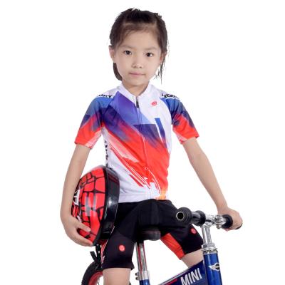 China Breathable Custom Design Kid Cycling Clothes Girls Bike Cycling Tank Top And Wear Shorts Set For Kids for sale