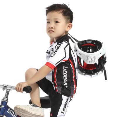 China Breathable Cartoon Kids Cycling Tank Top Polyester Wear Set Hot Summer Cycling Jersey Set for sale