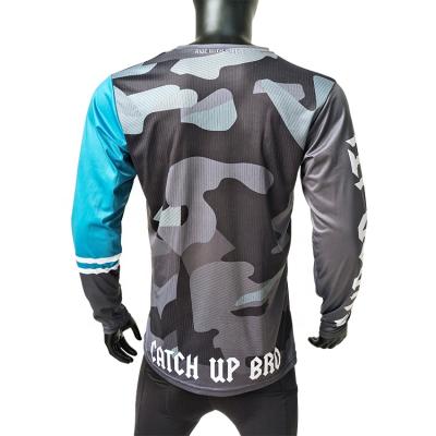 China Breathable camouflage cycling shirt men mtb shirt mountain mtb jacket long for mountain downhill for sale