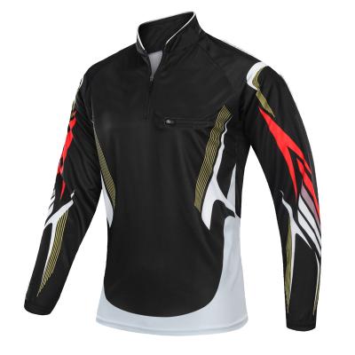 China Wholesale Custom Anti-UV Printed Long Sleeve Polyester Fishing Wear Shirt For Men UV Protection for sale