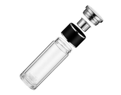 China WITH LID Bestselling 450ml Double Wall Water Bottle With Stainless Steel Filter for sale