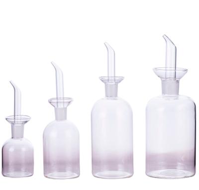 China 250ML 500ML 800ML 1000ML Glass Borosilicate Glass Round Shape Non Leaking Dressing Bottle for sale