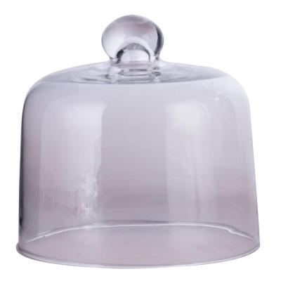 China New Arrial Viable Handmade Clear Borosilicate Glass Dome For Food Storage Cover for sale