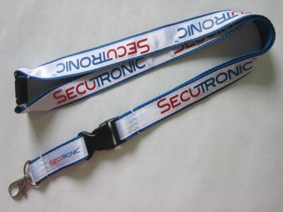 China Hot Sell Fashion Silkscreen Print Logo Satin Stitched Lanyard for sale