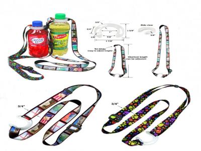 China Polyester Bottle Holder Lanyard With Adjustic Buckle for sale