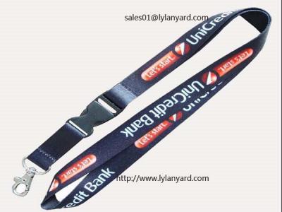 China Custom Corporate Dye Printed Neck Lanyards, Cheap Neck Strap with Breakaway for sale