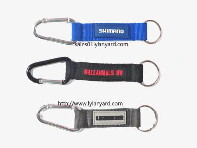 China Polyester Short Lanyard, Keychain Lanyard, Polyester Keychain with Alumium Carabiner for sale