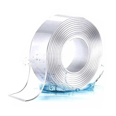 China Waterproof Clear Sticky Self Adhesive Heavy Duty Acrylic Nano Tape Reusable Double Sided Nano Tape Removable Sticky Tape for sale