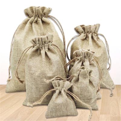 China Custom Drawsrting Burlap Bags with Drawstring for Coffee and Cocoa, Jewelry Gift Pouches Sack for Wedding and Gifts Jute for sale