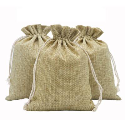 China Christmas Gift Burlap Drawstring Bags Natural Burlap Burlap Dust Bag Burlap Drawstring Bag Gift Wrapping Burlap Drawstring Bag For Gift Wrapping for sale