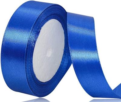 China Wholesale 100% Silk High Tenacity Polyester Dance Satin Ribbons 20mm Single Color For Wedding, Baptism And Birthday Gifts for sale