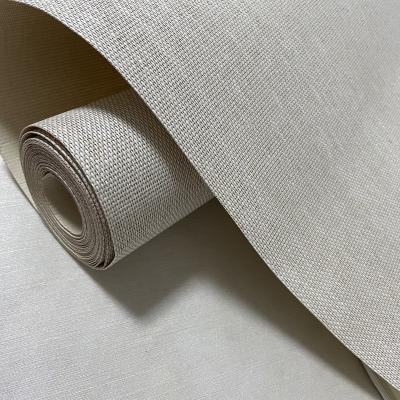 China Modern Stripe Paper Rope White Color Paper Weave Wallpaper For Interior Design for sale